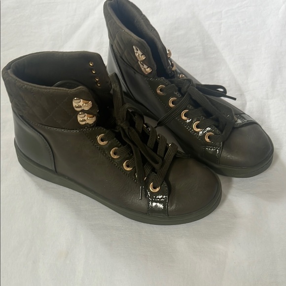 Aldo Shoes - Aldo Olive Booties High-Top Minimalist